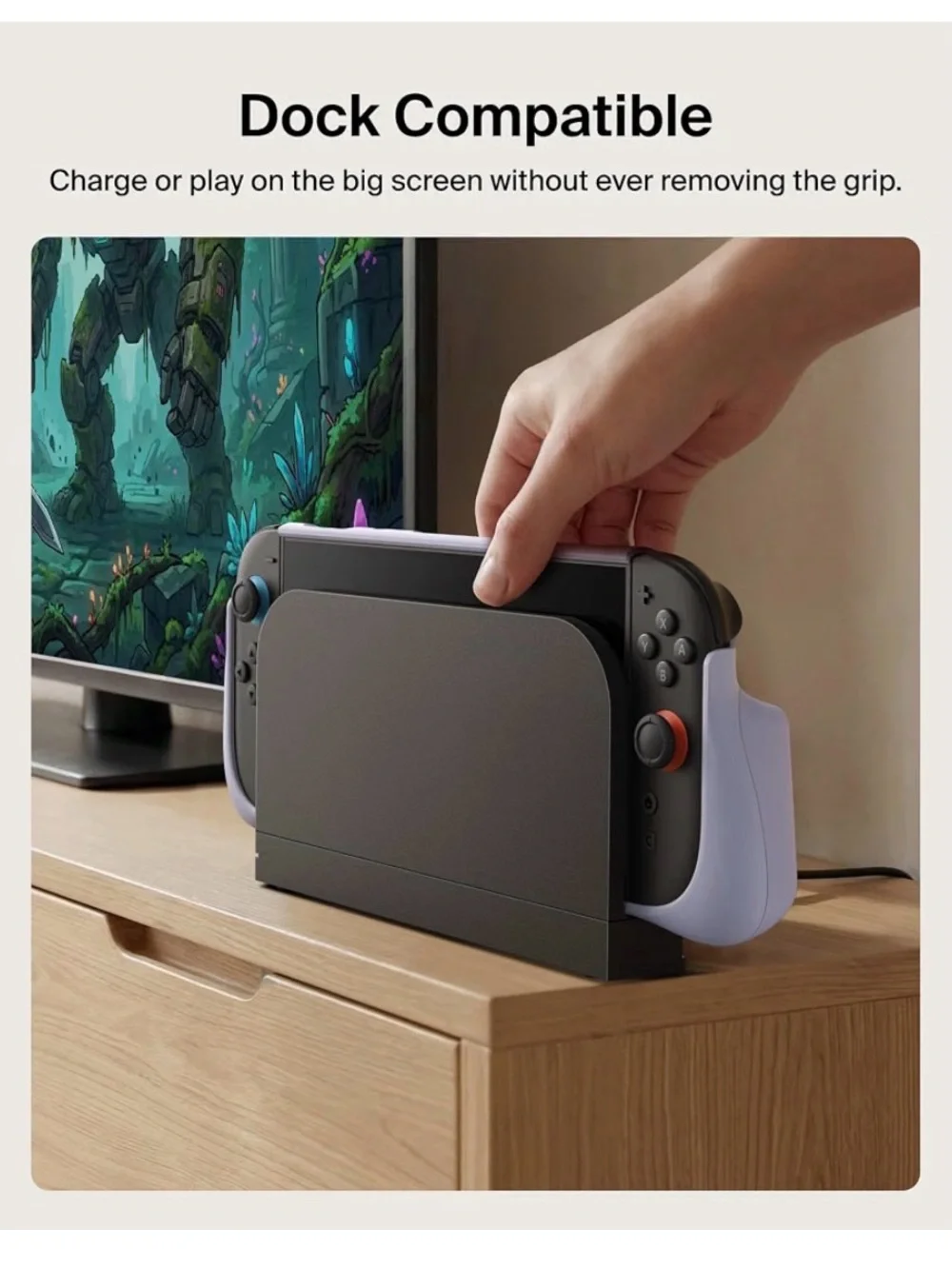 Belkin Nintendo Switch 2 Grip Case Lavander, Dockable, Quick-Release Grip